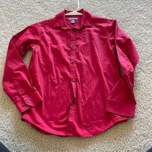 Boys red button down top